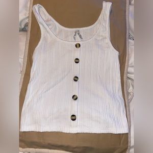 White button tank top